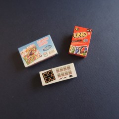 World’s Smallest Micro Mini Toy Box Dollhouse Board Games Toys Uno Candyland Lot