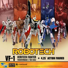 Robotech Transformable 1/100 Scale Veritech with Action Figure Pilots – New MIB