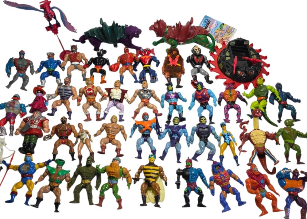 MOTU Masters of the Universe Vintage Figure Lot 42+ He-Man Skeletor Battle Cat