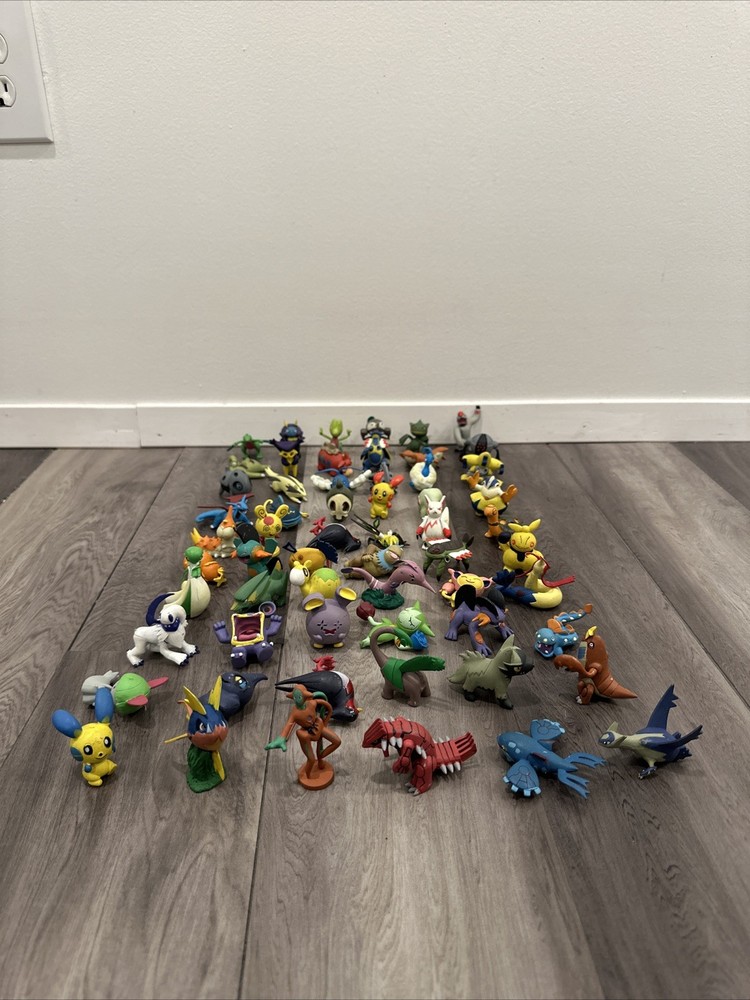 Pokemon Lot Of 60 Hua Nyugz Branded Vintage Mini Figures Mixed Condition