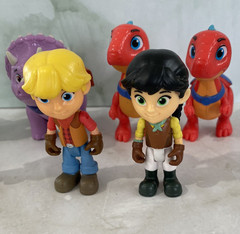 Disney Jr Dino Ranch Figures Kids Hat Dinosaurs Fence Dolls Western Toy Set Lot