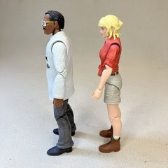 Mattel Jurassic Park Amber Collection lot John Raymond & Dr. Ellie Sattler OOB