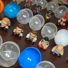 Lot 42 WWE WWF ECW WCW Mini Squinkies Wrestling Figures Tiny 0.75″ Tall CENA BAG