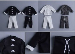 1/12 Scale Chinese Tunic Suit Tang Suit Kung Fu Suit Clothes Suits F 6″ Doll