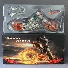 Ghost Rider Flame Motorcycle Chassis Desktop Model Ornament Boxed Figurines Gift