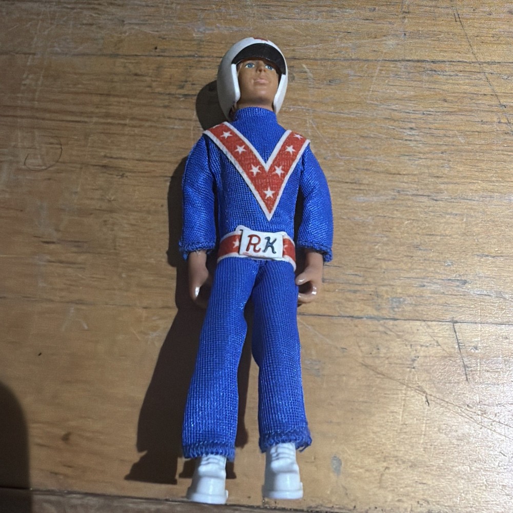 Vintage Ideal 1976 Robbie Knievel Figure W/Helmet & Belt Teenage Stuntman