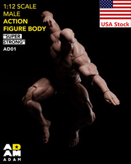 MUFF TOYS ADAM 1/12 Male Super Strong Muscle Flexible Joint Body 6″Action Figure