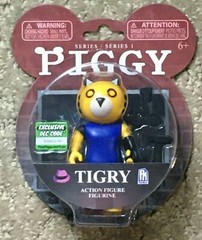 Piggy Tigry Action Figure w Axes Series 1 with DLC Game Code 2020 Tiger 3.5″ New