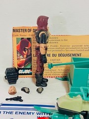GI Joe 1984 Zartan V1 Complete + Chameleon 100% Canadian File Card Blueprints