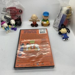 Peanuts Snoopy Charlie Brown PVC Figures Whitman’s Easter Halloween DVD LOT 11