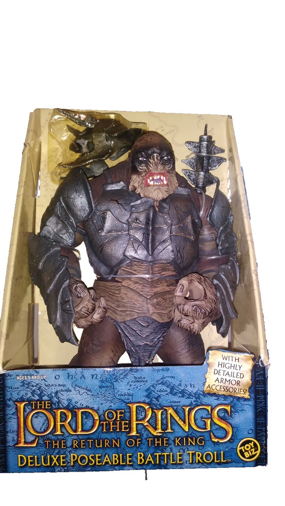Lord of the Rings Deluxe Poseable Battle Troll 81216 Highly Detailed Armor NIP