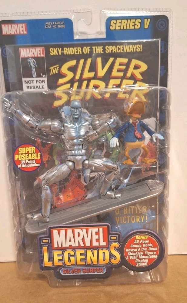 MARVEL LEGENDS SILVER SURFER ACTION FIGURE SERIES v-TOY BIZ 2002-NRFB-SO COOL