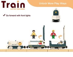 Battery Powered Train Set for Railway System, Electric Train Toys for Wooden …