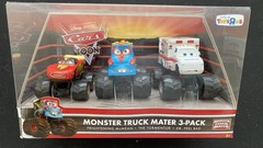 Disney Pixar Cars Toons: Monster Truck Mater 3 Pack Box Sets x 3 in Mint Package