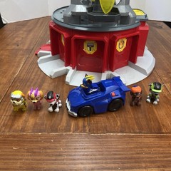 PAW Patrol Mighty Pups Lookout Tower Playset Figures Car Lights & Sound Work