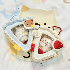 Strawberry Cake Plush Display Pouch Keychain Bag Charm Holder