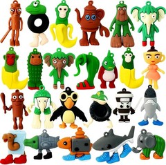 Italian Brainrot Action Figure Keychain, Backpack Key Ornament Collectible