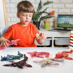 3D Printed Dragon with Wings, 11″ 3D Printed Dragon Toys for Kids, 3D Dragon …