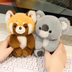Cute Sitting Animals Red Panda Fox Sloth Cat Soft Plush Dolls Stuffed