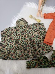 READ 1964 GI JOE MIKE POWERS ATOMIC MAN Action Figure Jumpsuit Camouflage Poncho