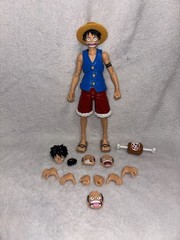 Custom Painted Sh Figuarts Luffy Impel Down With Bonus Face From Dracule Mihawk