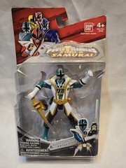 5 New In Package Power Rangers Super Samurai Shogun, Red, Yellow, Green, Blue