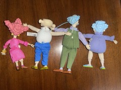 4 Mattel Rugrats Toy Dolls Pickles Family Didi Grandma Minka Boris Lou 1990s