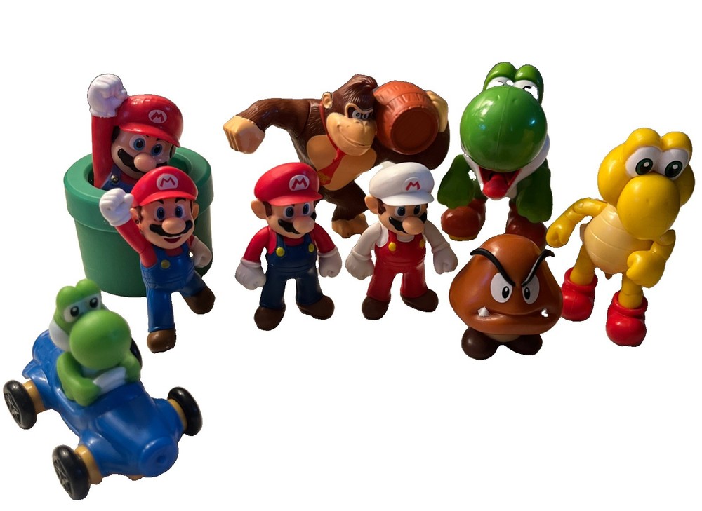 Super Mario Bros And Donkey Kong Figurines Toys Collection EUC