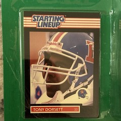 Kenner Starting Lineup 1989 NFL Edition Tony Dorsett Figure Card & Helmet