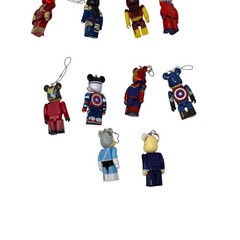 Marvel Bearbrick 100% Keychain Lot of 13 Spider‑Man Venom Iron Man X-Men Gwen