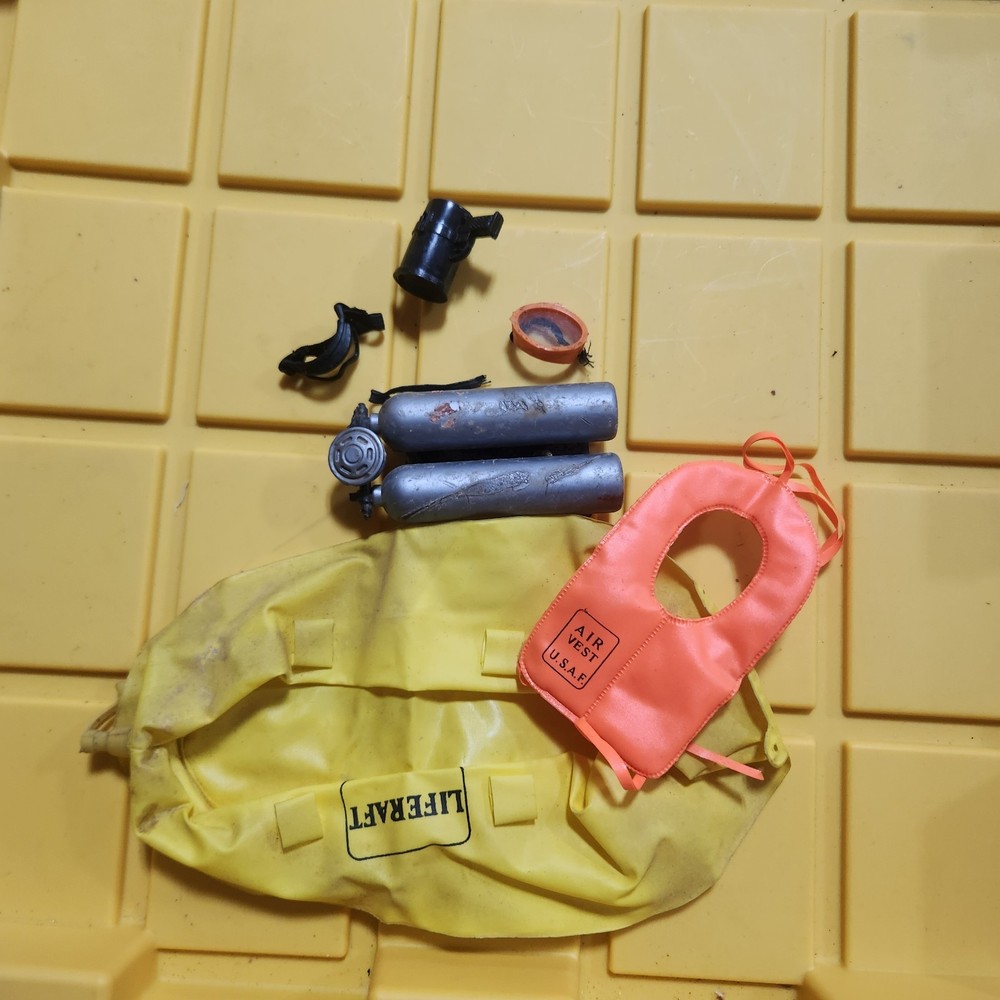 1960s Gi Joe Hasbro 12 Inch Life Boat Search And Rescue Scuba Lot 1969