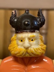 Vintage 80s MOTU KO Galaxy Heroes Wrestler Warrior Huk Orange Chest Variant READ