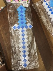 LED Blue And White Light Up Pixel 24 Sword