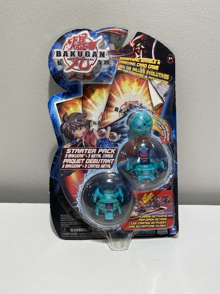 Vtg 2007 Bakugan Series 1 Starter Pack Ventus Dragonoid Saurus Centipoid, B1 3pk