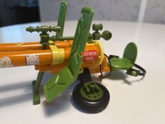 Doubled Barreled Plunger Gun 1989 Playmates TMNT Weapon Complete Works!