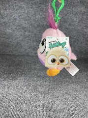 ✨Angry Birds Hatchlings Hanger Clip Bulls i Toy Rovio Zoe-Pink-Plush 4.5” w Tag✨