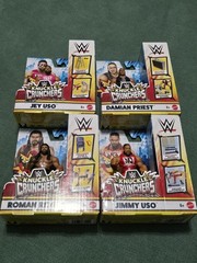 WWE Knuckle Crunchers Lot Of 4 Jey Uso Jimmy Uso Roman Reigns Damien Priest NIB