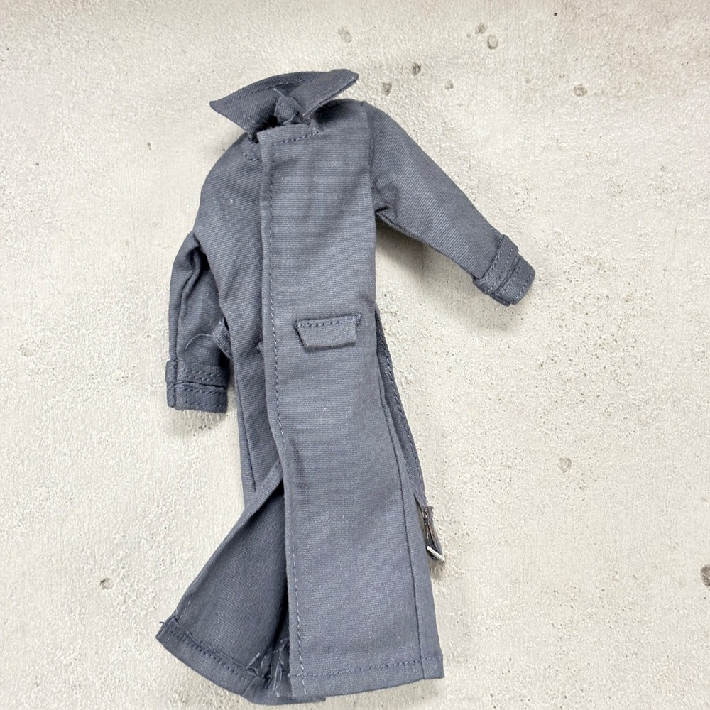 PB-LTC-DGR: 1/12 Dark Grey Wired Trench Coat for 6″ muscular action figure
