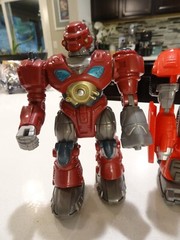 Lot Of 4 VINTAGE HAP-P-KID WALKING LIGHT UP M.A.R.S. 7″ ROBOT ACTION FIGURES C#4