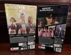 KPop Demon Hunters HUNTR/X “Golden” Rumi Doll and Jinu Soda Pop Doll.