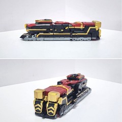 Metal Cardbot S Blast Train Red Transforming Robot Train Toy Korea 2025