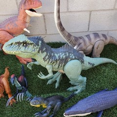 Jurassic World /Park Lot of 15 Dinosaurs, Carnotaurus Mamenchisaurus Apatosaurus