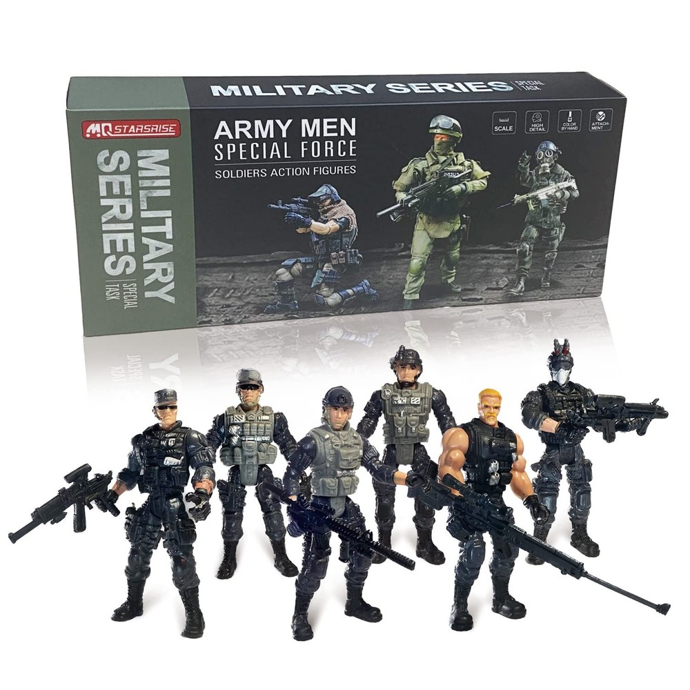 Army Men Action Figures, Soldiers Toys Army Men Set for Boys 4-7,Army Men Action