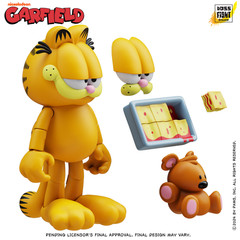 Garfield Action Figure – 25 Points of Articulation with Lasagna & Pooky