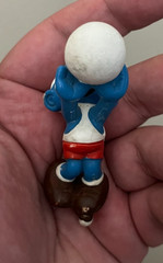 Kermit The Frog The Muppets Vintage (1986) Pvc Toy, and 2 Smurfs