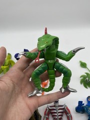 Vintage Power Rangers Figure Lot Flip Head Pink Red Green Yellow Peckster Zedd