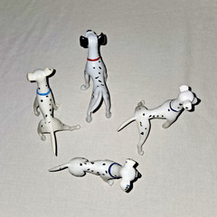 Just Toys Bend-Ems 101 Dalmatians lot of 6 bendy toys (with marks/wear)