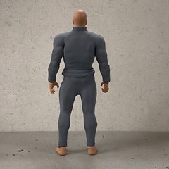 SU-BS-GY: 1/12 Grey body suit for 6 inch muscular body