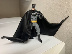 Custom Batman Wired Drape Leather Cape Only Dc Multiverse mcfarlane NOT FIGURE