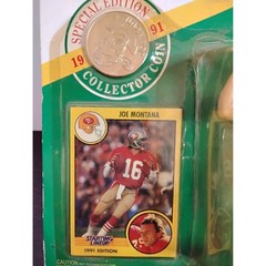 1991 Starting Lineup Joe Montana SF 49ers Special Edition Figure Coin Card New